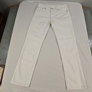 Levis 511 Jeans Mens 32x32 White Slim Fit Stretch Denim Mid Rise Straight Leg